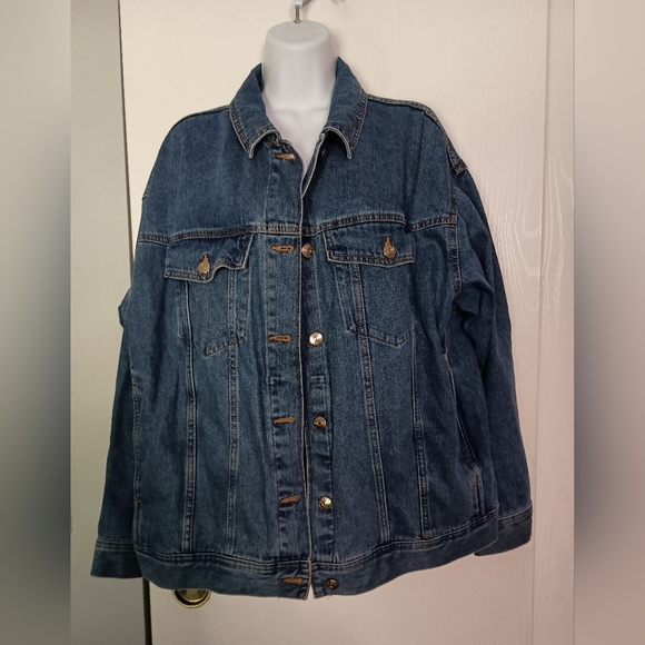 H&M Classic Denim Jacket, Women's, Sz L - Picture 1 of 3